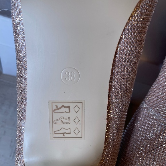 Headover Heals by Dune - Golden Sparkle High Heels - Wedding Shoes - Picture 8 of 10